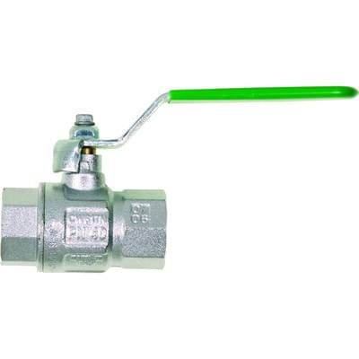 Trinkwasserkugelhahn DIN-DVGW, MS vernickelt, Hebelgriff, IG/IG, G 3/4", PN40,