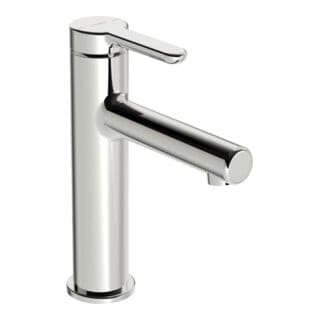Hansa Waschtisch-Einhebelmischer HANSADESIGNO Style He ob, o. Abl-Garnitur, Ausl. 125mm, chr