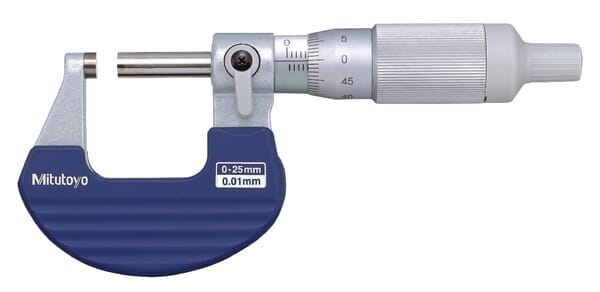 Mitutoyo Ratschentrommel Bügelmessschraube 0-25mm, 0,01mm