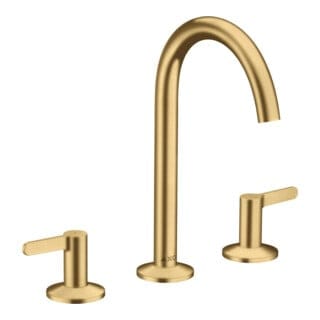 hansgrohe 3-Loch-Waschtischarmatur 170 Axor One A 140mm, m Pus-Op-Abl, m HG, b gol opt