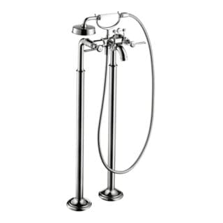 hansgrohe Fertigmontageset Axor Montreux Zwei-Griff-Spültischarmatur, boden, m HG, brush. ni.