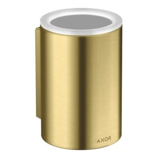 hansgrohe Zahnputzbecher Axor Universal Circular d= 76x114mm, Wandmontage, brushed brass
