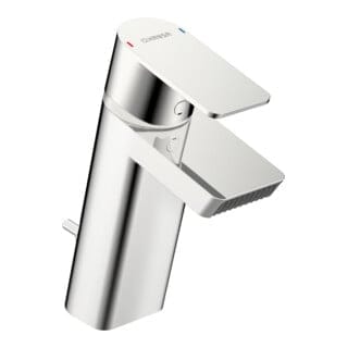 Hansa Waschtisch-Einhebelmischer HANSASTELA chr, mit Ablaufgarnitur, Ausladung 113mm