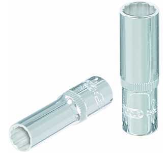 KS Tools 1/4" CHROMEplus 12-kant-Stecknuss, lang, 6mm