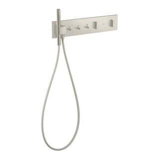 hansgrohe Fertigset ShowerComposition UP-THM, 3 Verbraucher, Edelstahl-Optik