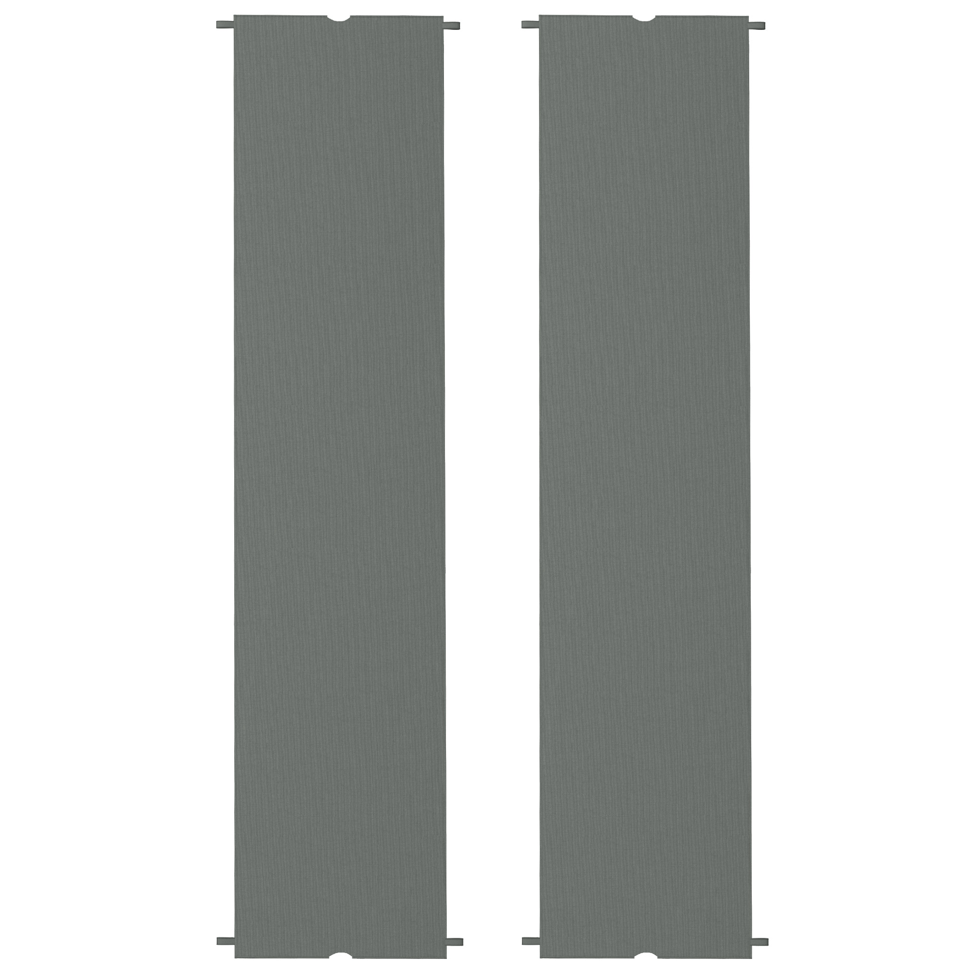 Set Aus 2 Ersatzdächern (4,9 X 1,2 M) Für Eine 3 X 3 M Pergola, Aus Polyester Mit Uv-schutz, Dunkelgrau.