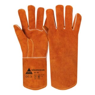 Hase Mühlheim Brown Schweißerhandschuh aus Rindspaltleder