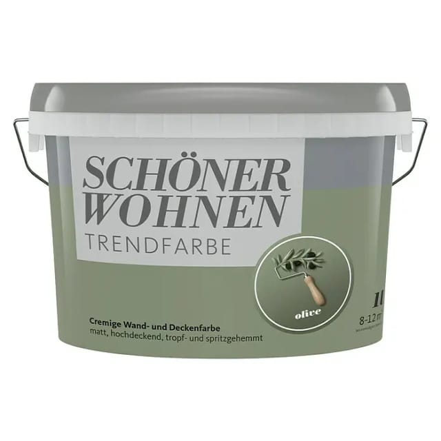 Schöner Wohnen Farbe Trendfarbe 'Olive' grün matt 1 l