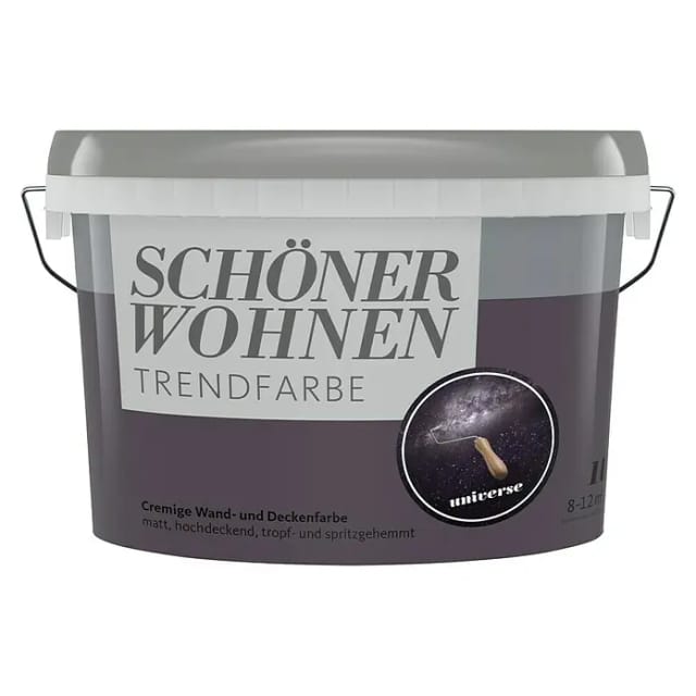 Schöner Wohnen Farbe Trendfarbe 'Universe' schwarzviolett matt 1 l