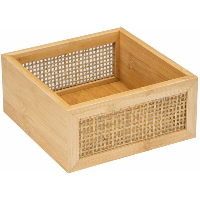 Wenko Ablagebox 'Allegre' Bambus/Rattan 15 x 15 x 7 cm