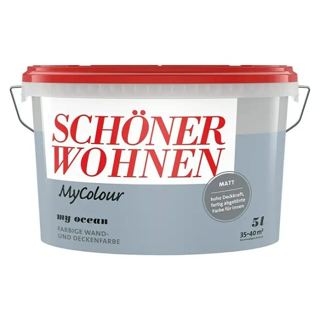 Schöner Wohnen Farbe Wandfarbe my colour 'my ocean' blau matt 5 l