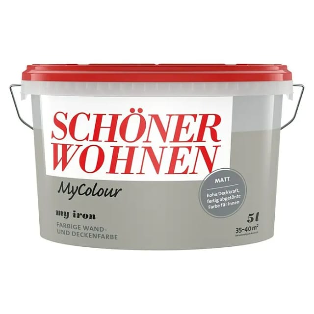 Schöner Wohnen Farbe Wandfarbe my colour 'my iron' grau matt 5 l
