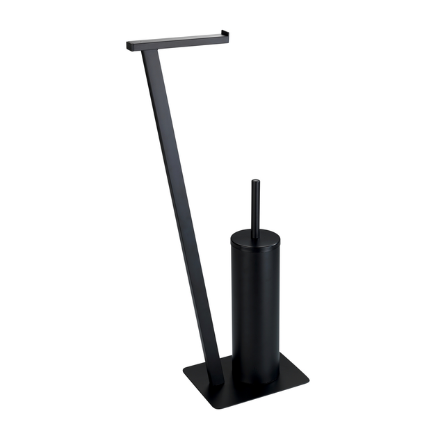 Wenko Stand WC-Garnitur 'Lirio' 2-in-1 matt schwarz