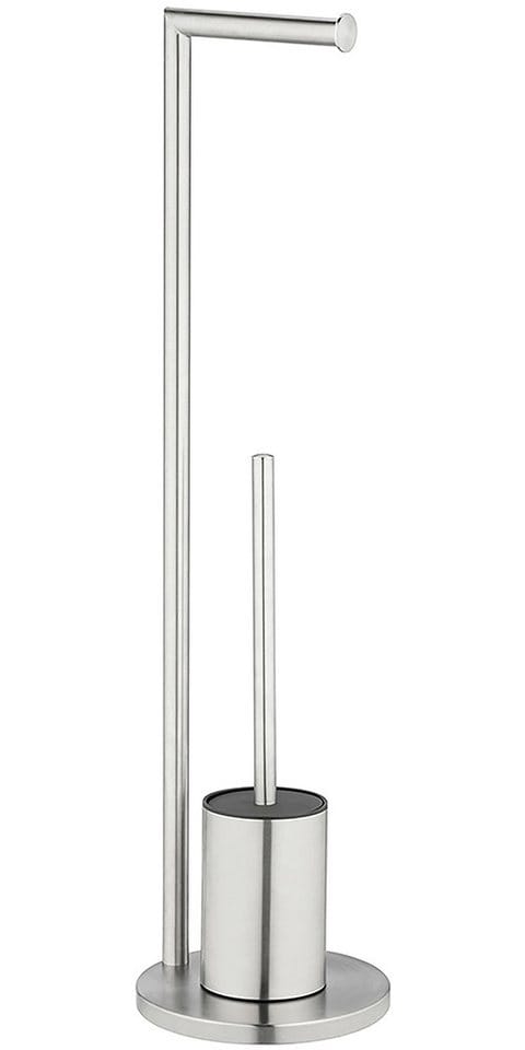 Wenko Stand WC-Garnitur 'Ferla' 2-in-1 edelstahlfarben matt
