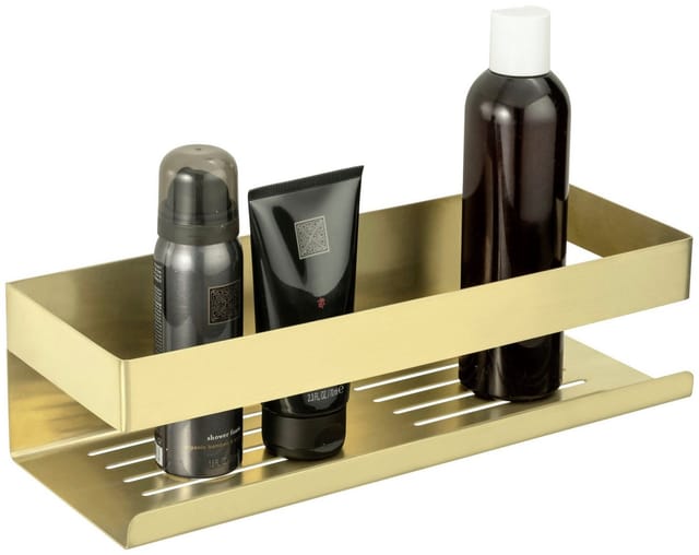 Wenko Wandablage 'Turbo-Loc® Genova' matt gold 30 x 10,5 x 8 cm
