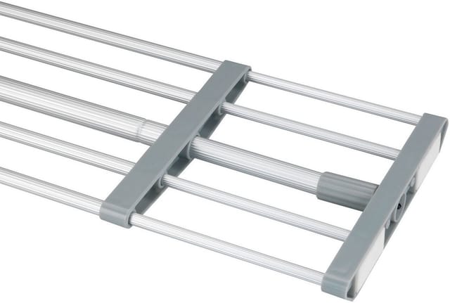 Wenko Teleskop-Klemmregal silber/grau 70-120 x 23 x 3 cm