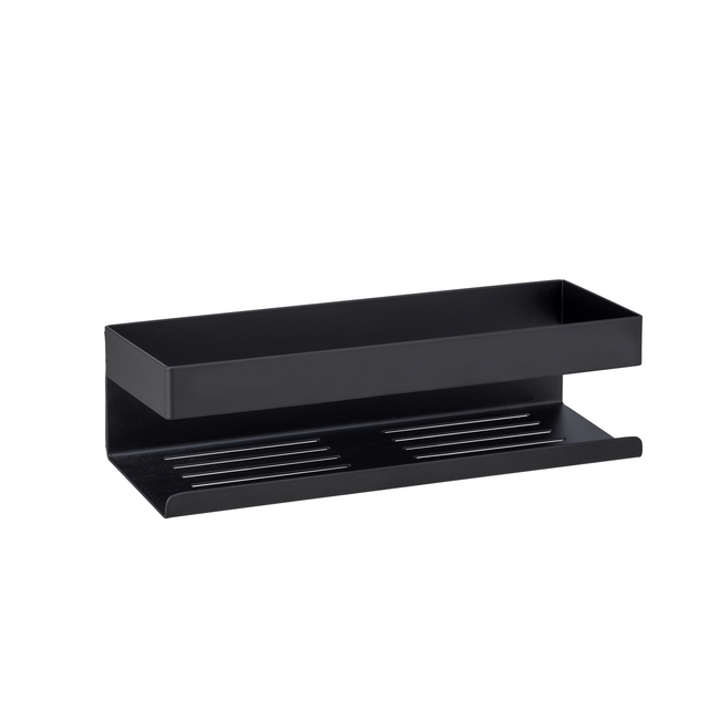 Wenko Wandablage 'Turbo-Loc® Genova' matt schwarz 30 x 10,5 x 8 cm