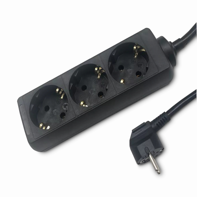 Steckerleiste 1,4 m schwarz 3-fach