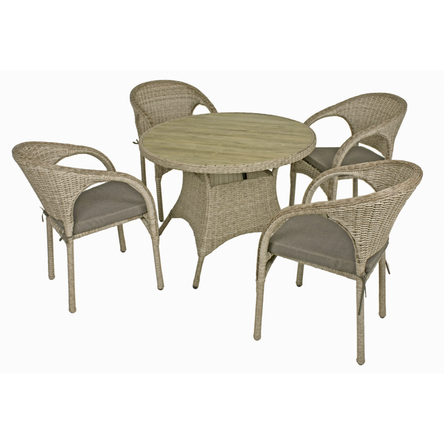 Garden Pleasure Gartenmöbelset 'Bastia' für 4 Personen Aluminium/Kunststoff