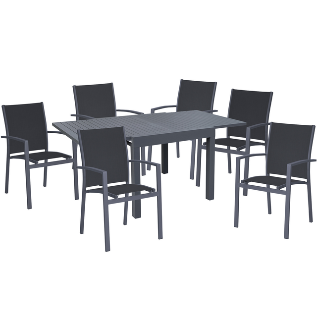 Garden Pleasure Gartenmöbelset 'Elena' für 6 Personen Aluminium