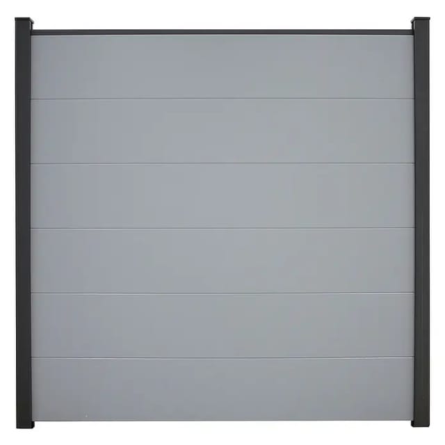 GroJa Steckzaun 'BasicLine' silbergrau 180 x 180 cm