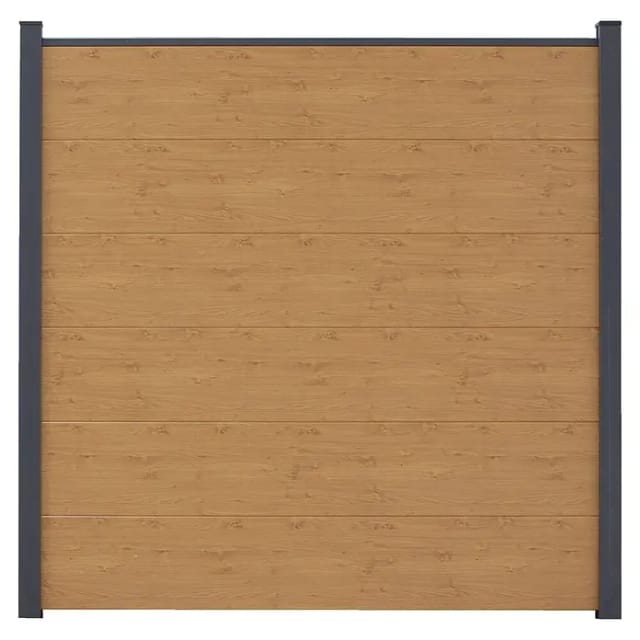GroJa Steckzaun 'BasicLine' Eichefarben/natur 180 x 180 cm