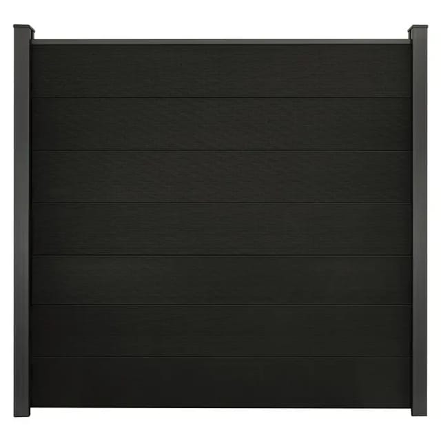GroJa Steckzaun 'Solid Grande' BPC quadratisch schwarz 180 x 180 cm