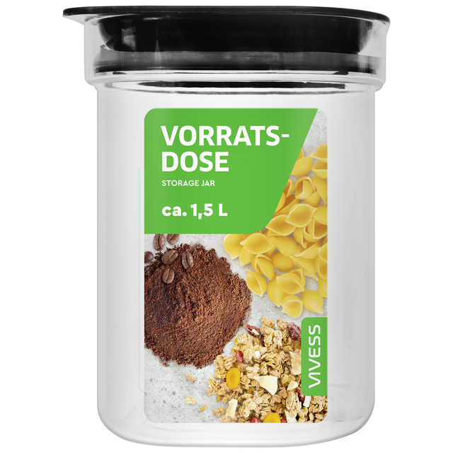 Vivess Vorratsdose Kunststoff rund 1500 ml