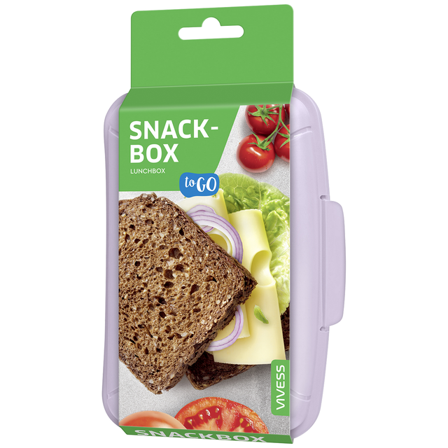 Vivess Snackbox to Go Kunststoff farblich sortiert 750 ml