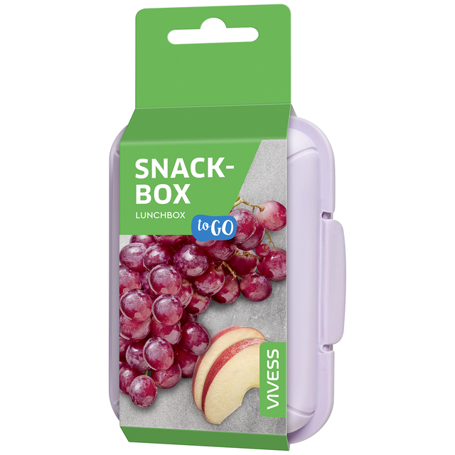 Vivess Snackbox to Go Kunststoff farblich sortiert 400 ml