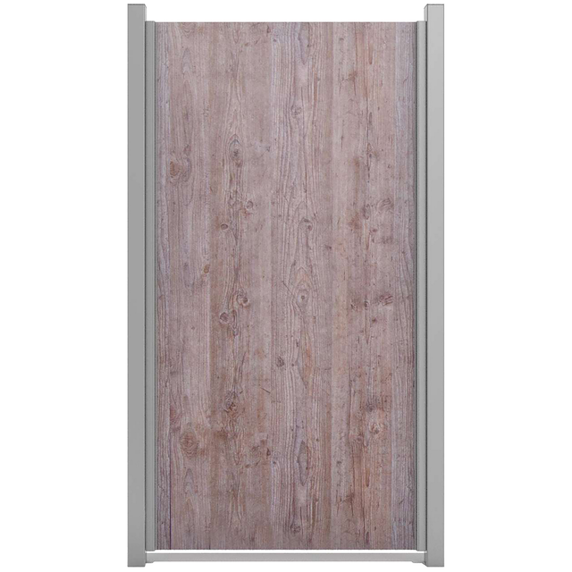 GroJa Fertigzaun 'Premo' HPL Element hochkant Holzoptik 90 x 180 cm