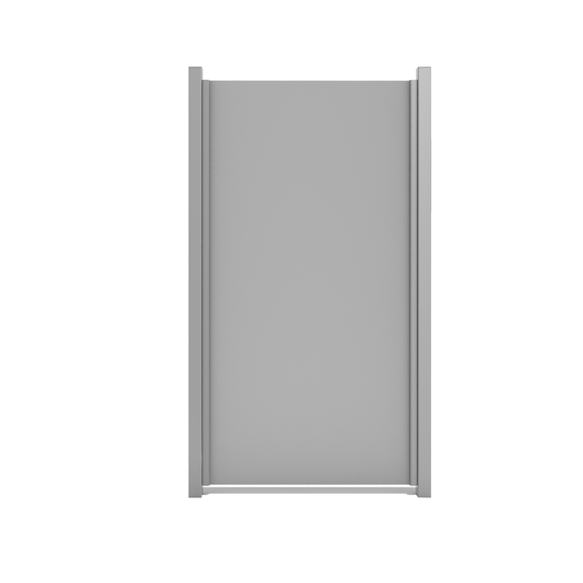GroJa Fertigzaun 'Premo' HPL Element hochkant grau/uni 90 x 180 cm