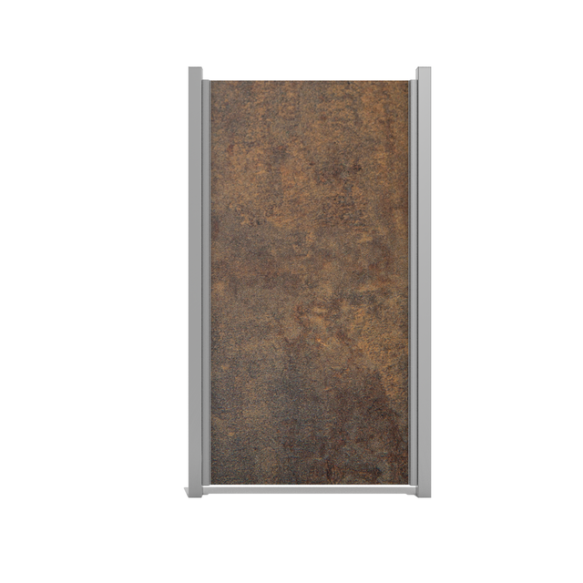 GroJa Fertigzaun 'Premo' HPL Element hochkant Rostfarben 90 x 180 cm