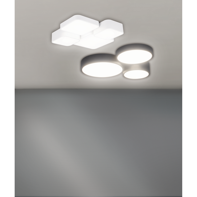 LED-Deckenleuchte 'Ina' schwarz 44,5 x 55 x 8 cm