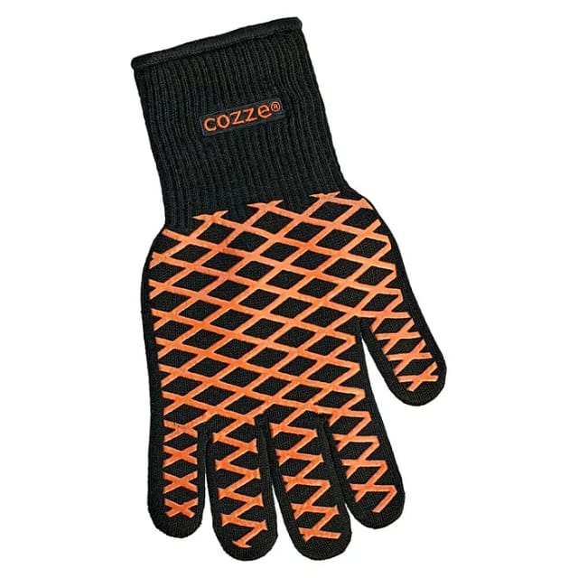 Cozze Pizzahandschuh schwarz, orange Universalgröße für 350 °C