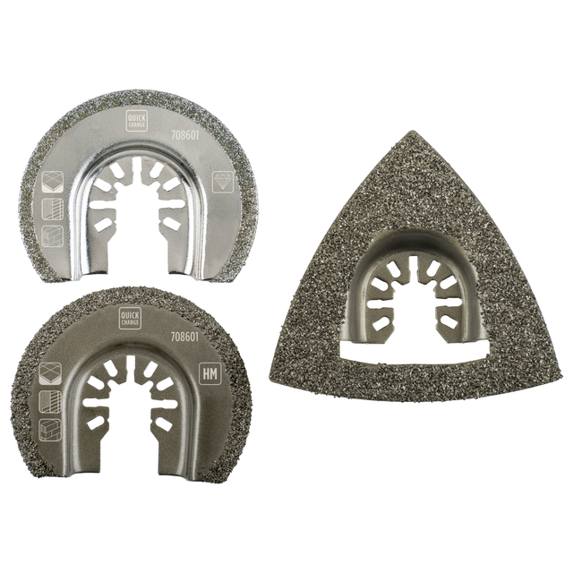 kwb Multitool-Set für Fliesenreparaturen mit Open-Back-Aufnahme 3-teilig