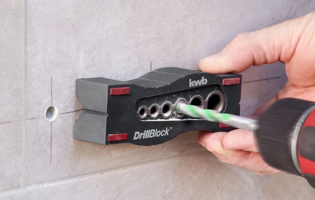 kwb Bohrlehre 'DrillBlock' für Ø 4-12 mm