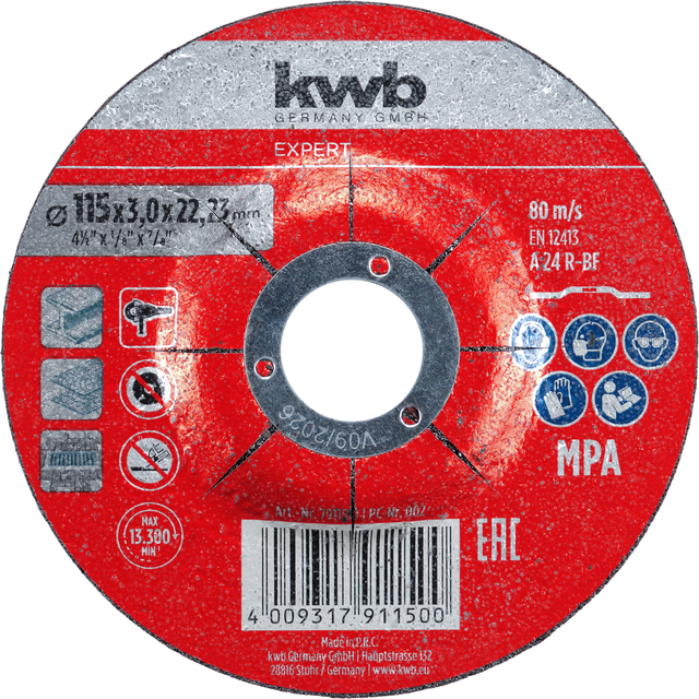 kwb Gewebetrennscheibe für Metall gekröpft Ø 115 x 3 mm