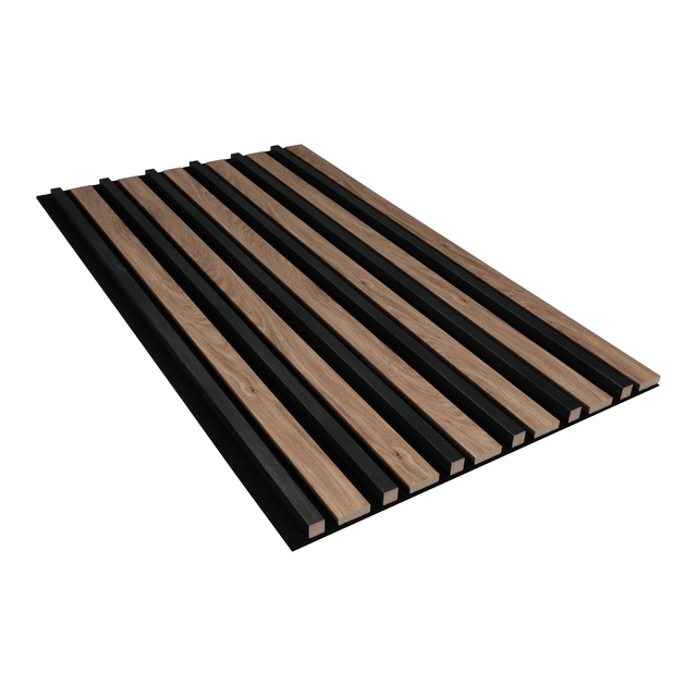 Kosche Akustikpaneel 3D 'Amalfi' Eiche/anthrazit 2400 x 561 x 25 mm