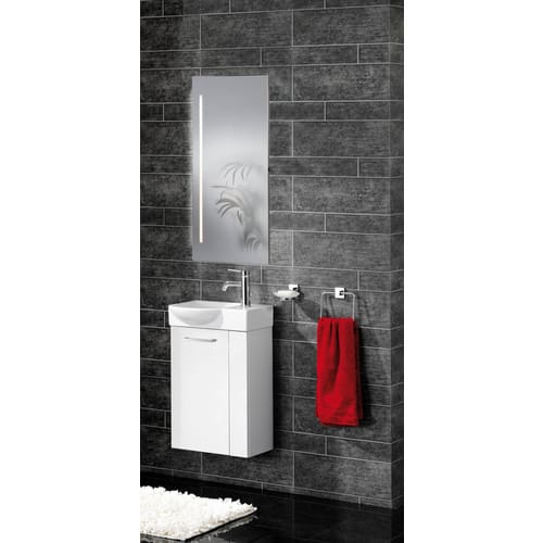 Fackelmann Keramikbecken mit Unterschrank 'SBC' Hahnloch rechts weiß 45,5 x 70,5 x 32 cm