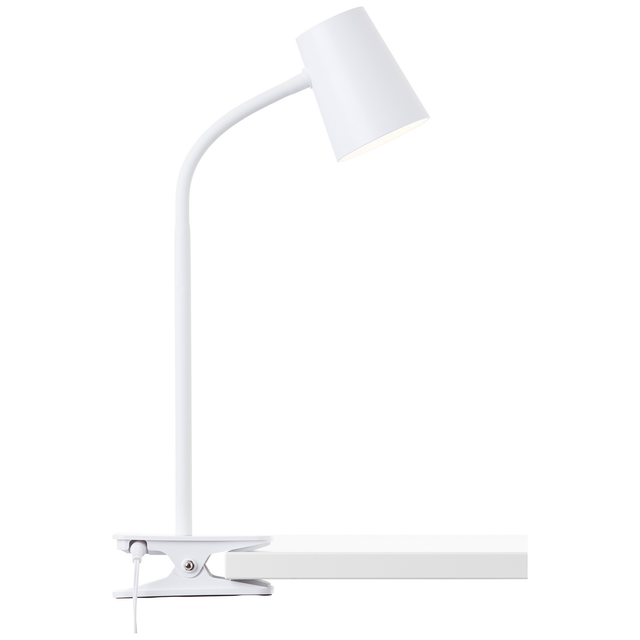 Brilliant LED-Klemmleuchte 'Adda' weiß 11,4 x 42 x 7,4 cm