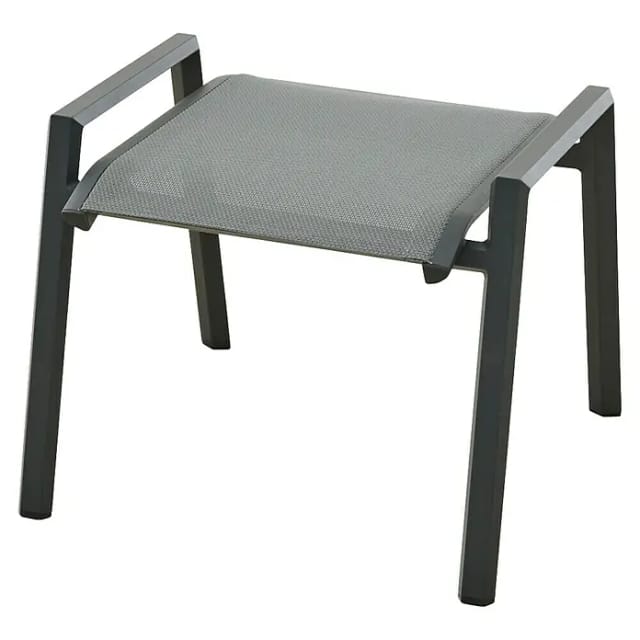 Siena Garden Gartenhocker 'Tauro' stapelbar Aluminium anthrazit 59 x 47 x 56,5 cm
