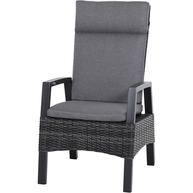 Siena Garden Gartensessel 'Taranto' Aluminium blau/grau 61 x 109 x 74 cm