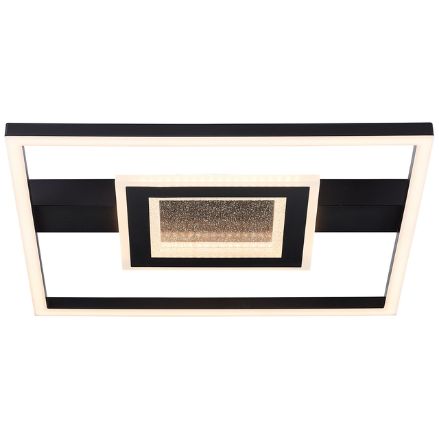 Brilliant LED-Deckenleuchte 'Queens' schwarz 37,5 x 37,5 cm 3500 lm