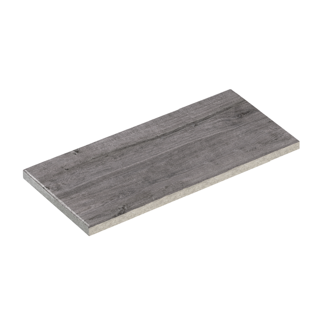 Diephaus Terrassenplatte 'T-Court Fine Wood' Beton Holzoptik graphit 80 x 40 x 4 cm