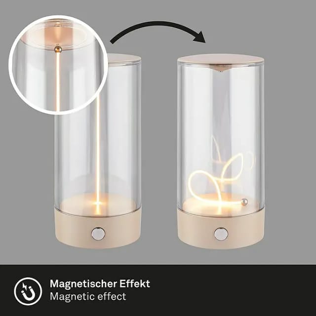 Brilo LED-Tischleuchte 'Wiggle' beige kabellos