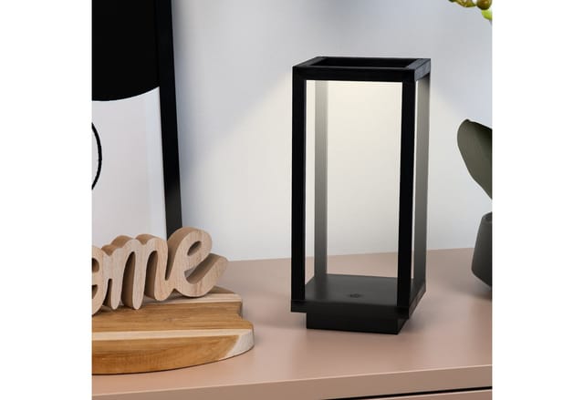 Brilo LED-Tischleuchte 'Laer' schwarz kabellos