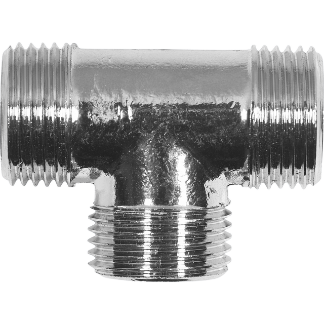 Cornat Gewindefitting Messing verchromt T-Stück 3/8" AG