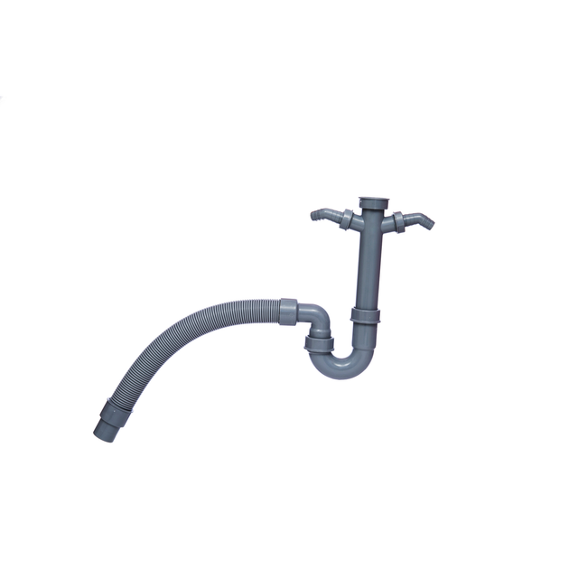 Kirchhoff Spültisch-Röhrensiphon 'Eco-Save' grau 1 1/2" IG x DN 40/50 mm, flexibel