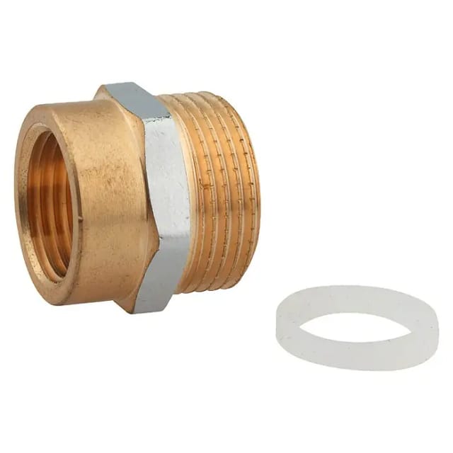 Kirchhoff Reduzierstück Messing verchromt 3/4" AG x 1/2" IG